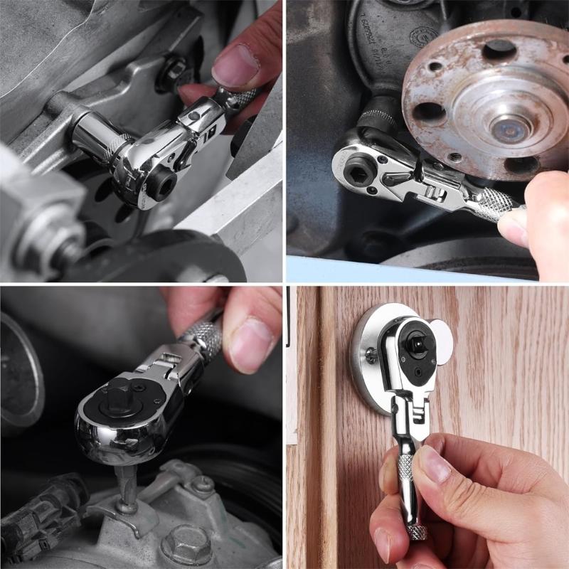 1/4inch Drive Ratcheting Wrench Featuring 72Tooth Mechanism And Reversible Switching For Precise Work Socket Wrench