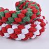 Christmas Dog Toy Pet Cotton Rope Knot Interactive Dog Toys Ball for Puppy Dogs Large Dogs Toothbrush Chew Dog Accessories