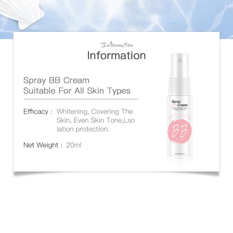Natural Concealer Moisturizing Spray BB Cream Foundation Whitening Face Makeup Portable Lazy Cosmetics