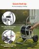 Water Hose Reel Cart, 6096/9144 Cm High-Pressure Garden Hose Cart, Hoses Reel Carts with Two Wheels, Handle & Heavy-Duty Mesh Storage Basket,