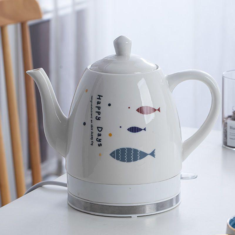 Ceramic Electric Kettle with Auto Power-Off, Large Capacity for Brewing Tea At Home