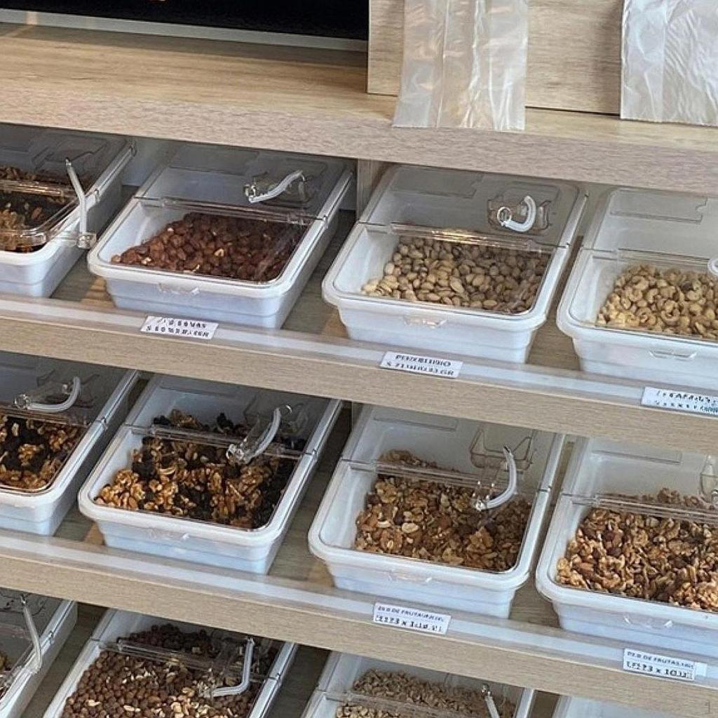 Bread Container Display Box Dried Fruits Candy Food Storage Bin for Commercial