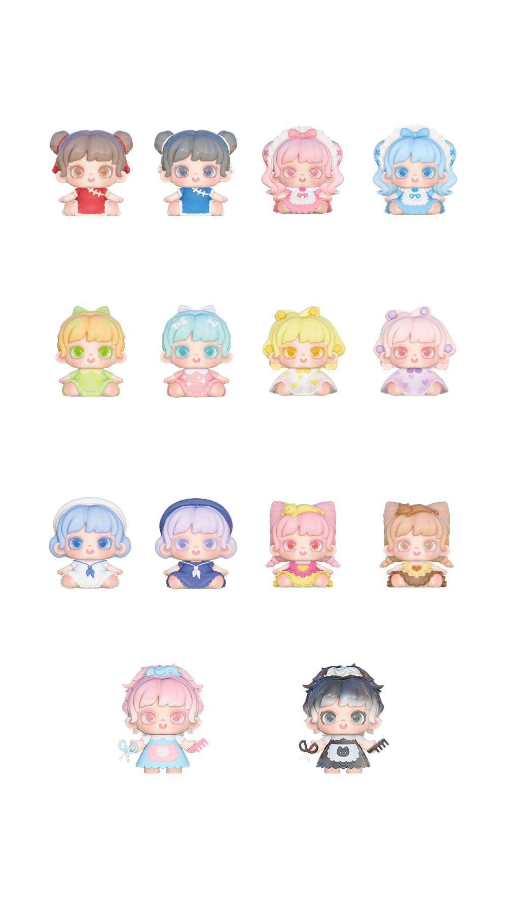 JOTOYS Miana Styling Serie PVC ABS Mini Verpakking van 12  Transformeerbaar Huis  & Figuren,