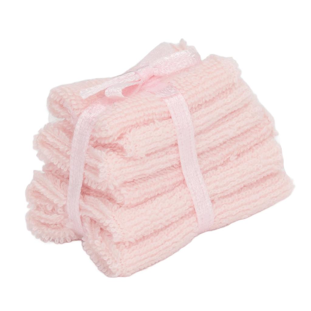 1:12 Scale Miniature Bathroom Towels Decoration Accessories Furniture Model Towel Pile
