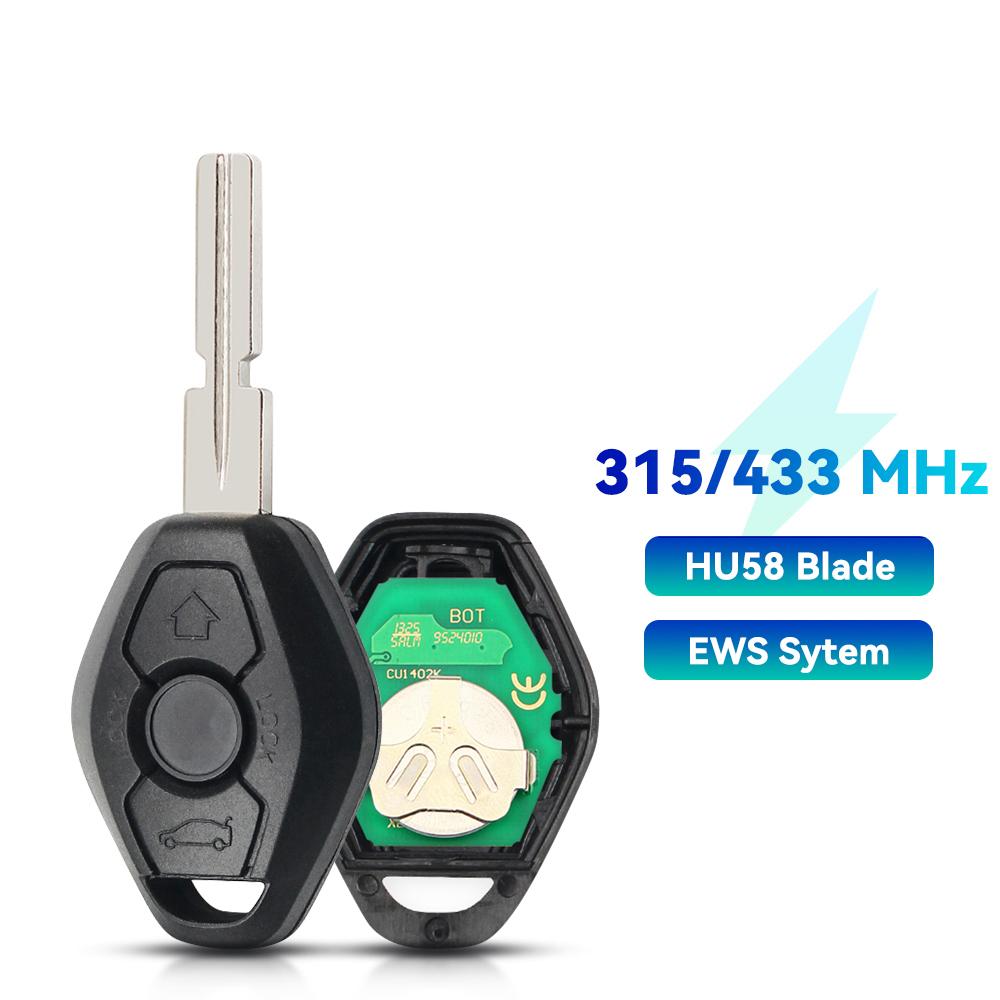 KEYYOU For BMW EWS Sytems Remote Car Key For BMW E38 E39 E46 X3 X5 Z3 Z4 1/3/5/7 Series 315/433MHz PCF7935 ID44 Chip