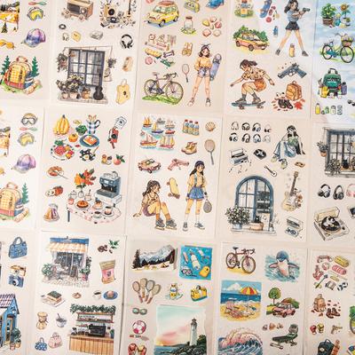Journal GO 20pcs Nini's Travel Plans Cute Stickers for Collage Junk Journal Scrapbooking Decoration Statioeny Decals