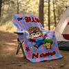 Personalized Custom Name Blanket - Arale Norimaki Print Design,Blanket for Sofa,Bed,Travel,Camping - Soft and Warm, Great Gift