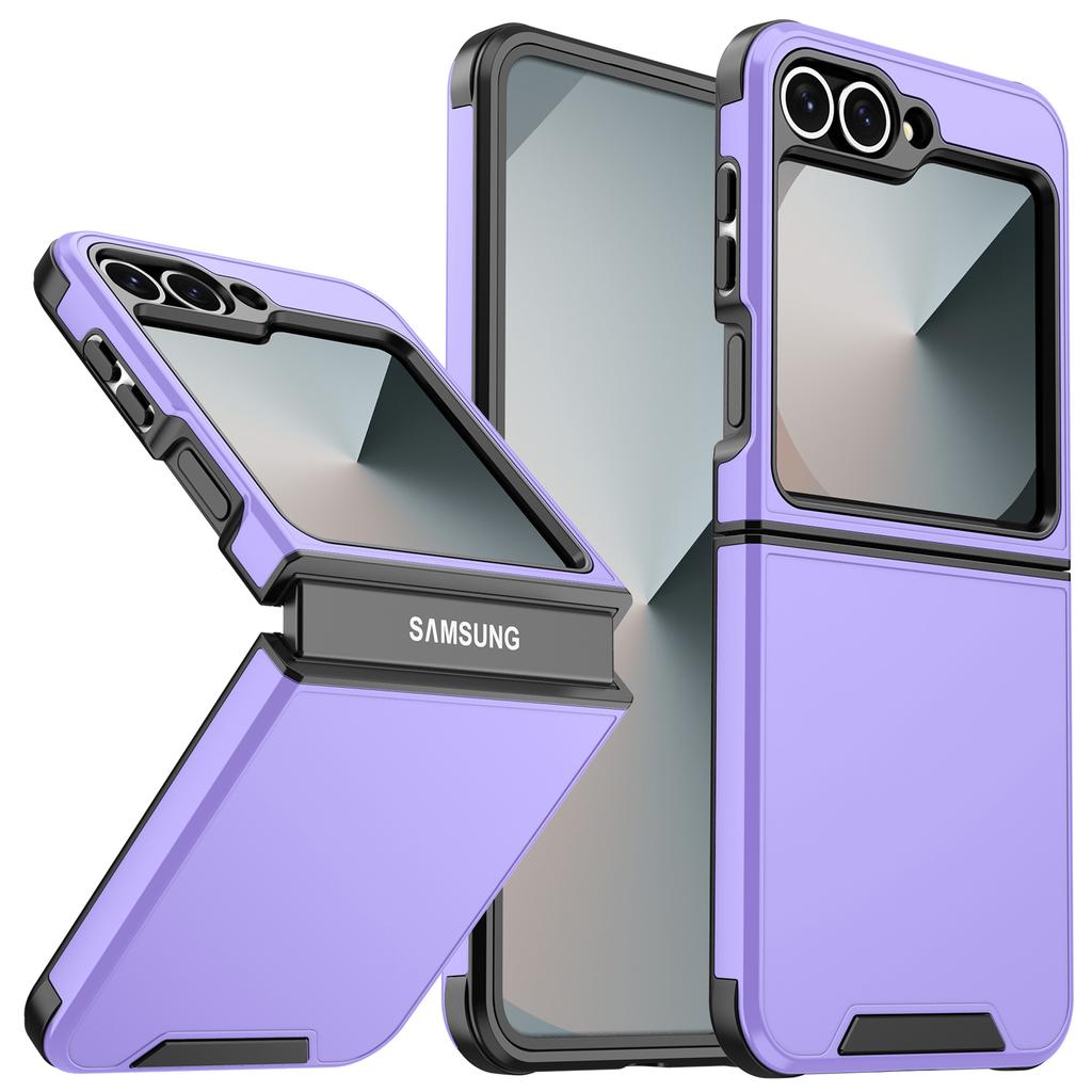 New Shockproof Hybrid Dual Layer Case for Samsung Z Flip 6 Slide Camera Lens Protetion Cover for Galaxy Z Flip 5 4 5G Case