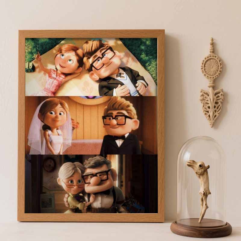 Disney Diamond Painting 5D DIY Carl and Ellie Diamond Painting Art Diamond Painting Kit Adult/Beginner Gift Idea Home Decor Round 20x30cm