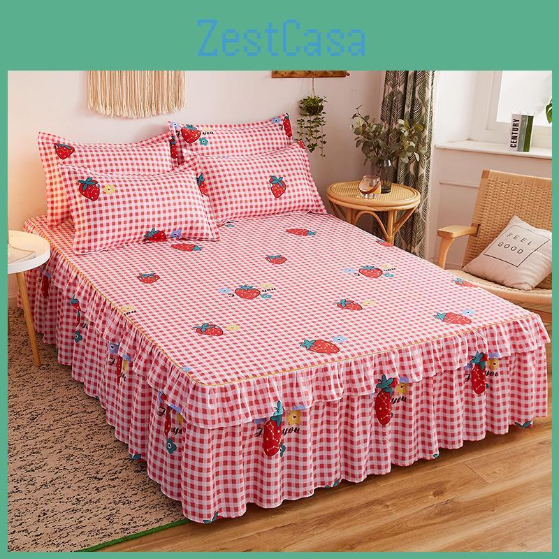 Koreanstyle Bed Skirt Brushed Princess Doublesided Thickened Simmons Cover