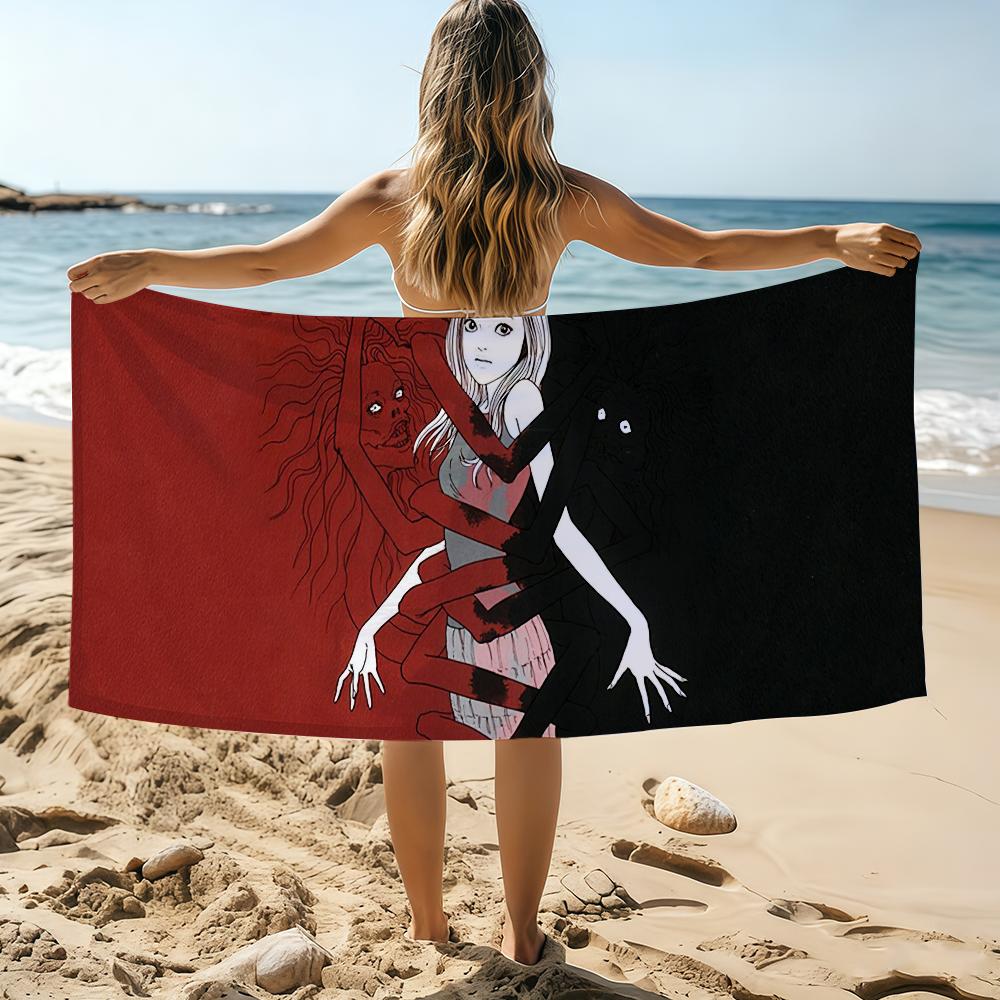 

Horror Comics J-Junji I-Ito Towel Beach Towel Oversized Quick Dry Towel Absorbent Soft Swim BeachTowels for Men Women W40*H60(CM)