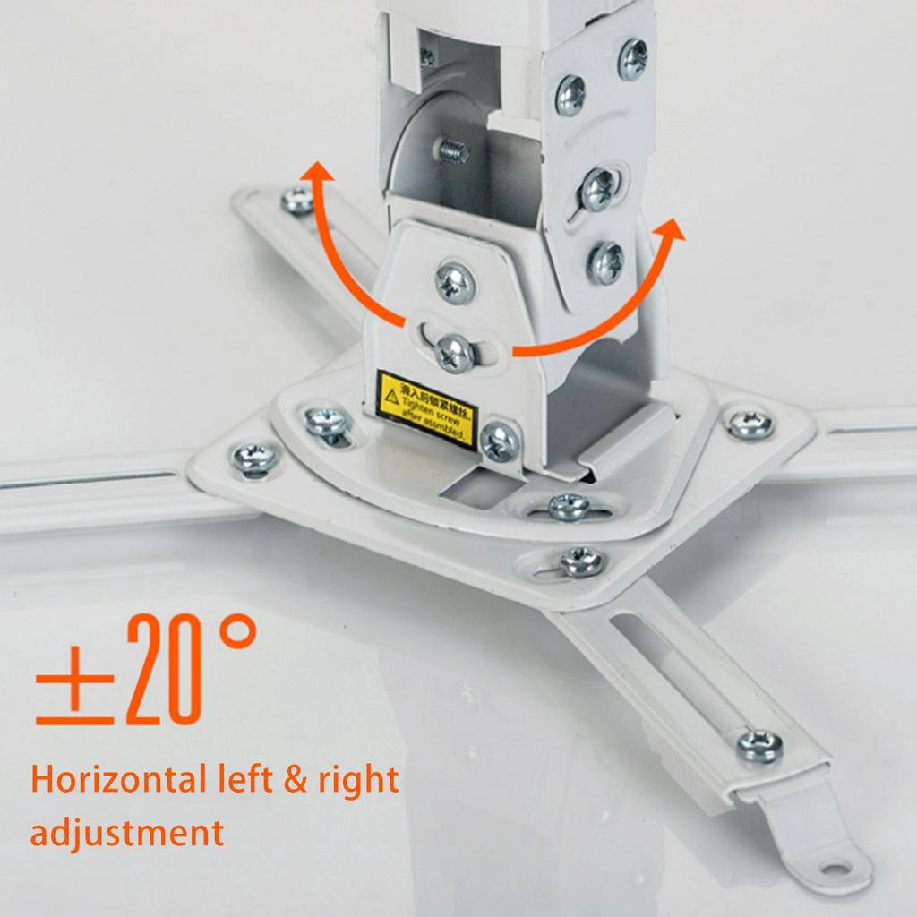 White Universal 360 Angle Rotation Projector Bracket Ceiling Mount Wall Bracket DVR Camera Holder Theater Office Meeting Room Home