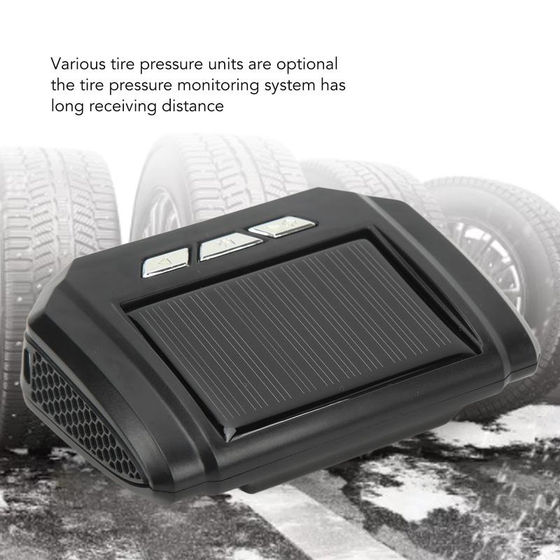 1st 6 Wheel Truck Tire Pressure Monitoring System Wireless Solar Power TPMS Monitor with 6 Sensors for Light Truck RV