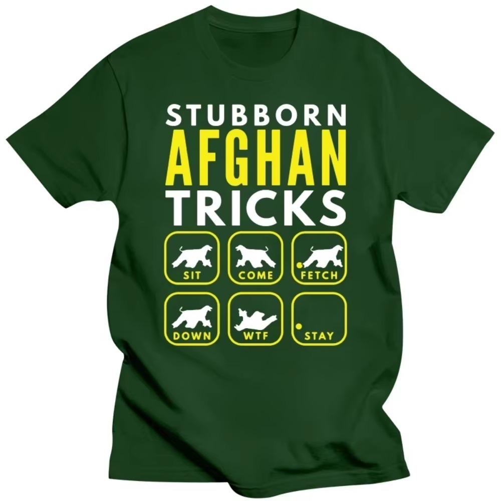 Stubborn Afghan Hound Tricks Dog Training T Shirts Graphic Cotton Streetwear Short Sleeve Birthday Gifts Summer Style T-shirt