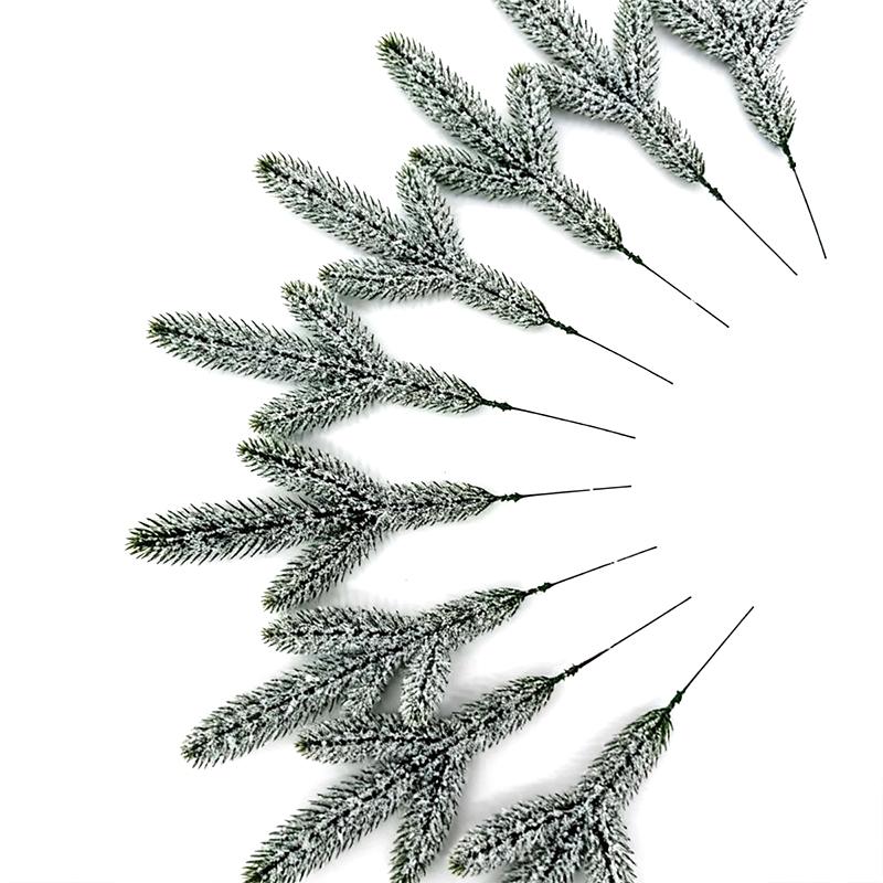 12PCS Christmas Cuttings Table Centerpieces Snowfall Berry Design Christmas Decorations Snow Scene Design Home Decor Winter