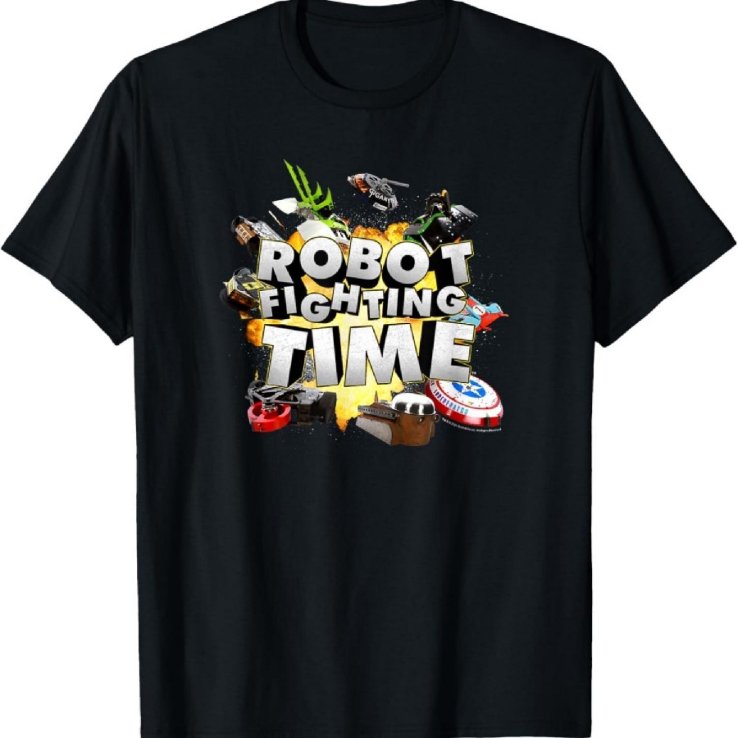 Футболка BattleBots Групповое фото Взрыв Время робототехнических боев S