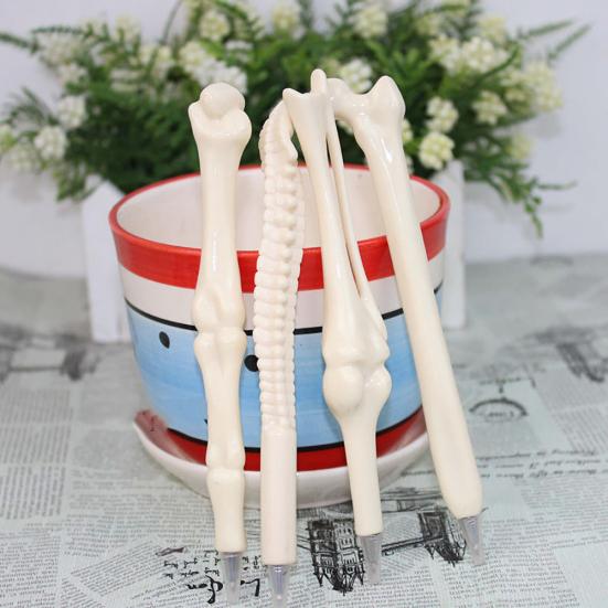 5Pcs Creative Bone Shape 0.7mm Nib Ball Pen Student Writing Office Stationery