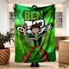 Ben 10 Cartoon Print Blanket - Soft & Comfortable, for Bedroom, Travel, Sofa, Home Decoration - Birthday Christmas Gift for Friend