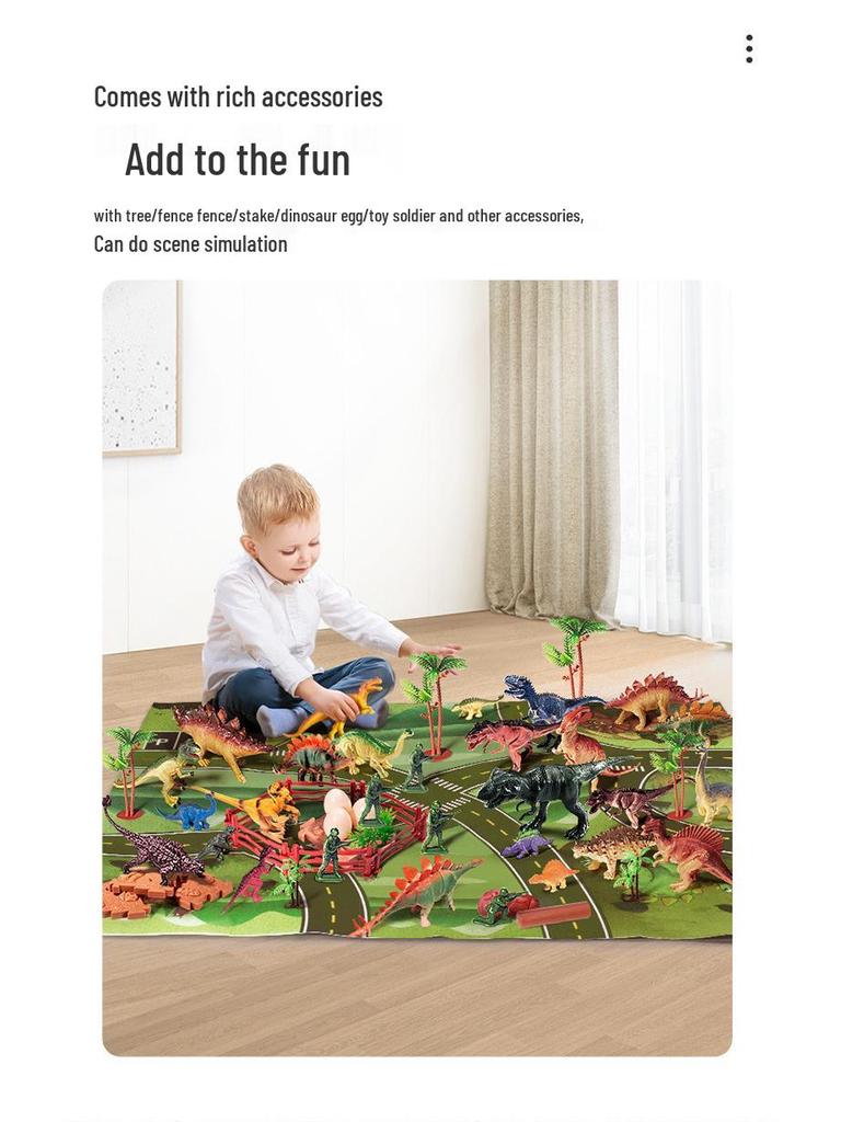 Dinosaur Toy Set: Tyrannosaurus & Triceratops Soft Rubber Figurines for Kids