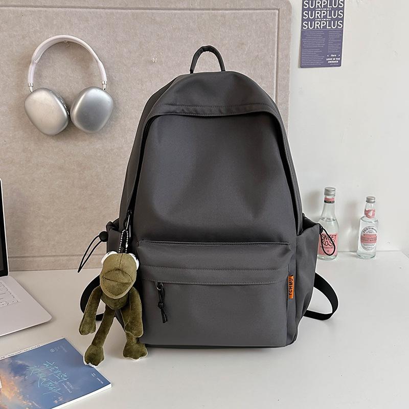 Schoolbagins Large Capacity Simple Solid Color Backpack Junior High School Backpack Male Japanese School Bag Female College Student Korean Edition