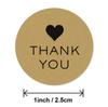 100-500 Round Natural Kraft Paper Hand Stickers Scrapbook Stickers Packaging Thank You Stickers Sealed Stationery Stickers