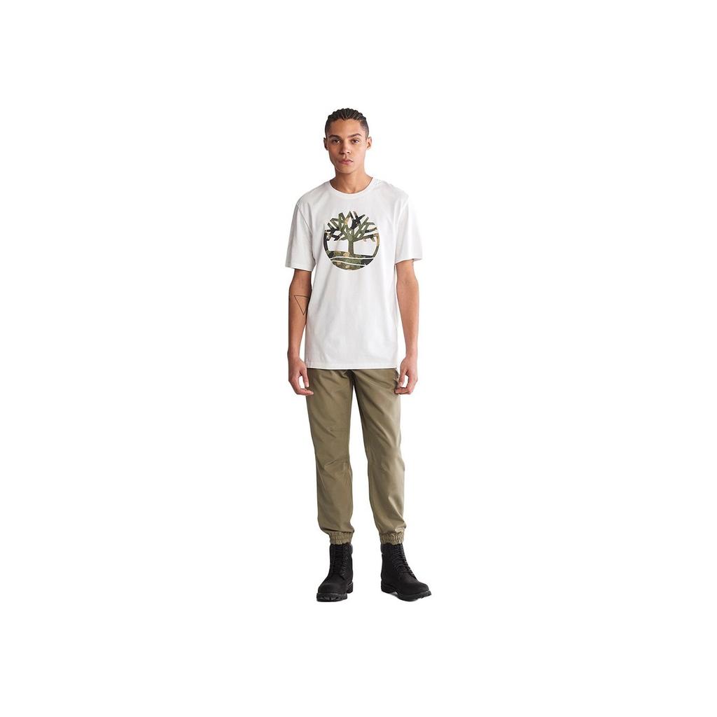 Timberland Casual Short Sleeve Printed T-Shirt Men Tops White A61KD-100