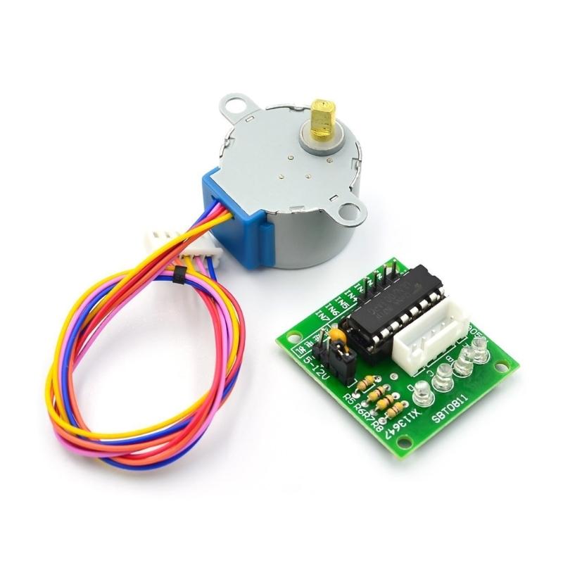 High Reliability Stepper Motor Driver Board ULN2003 and 5V Stepper Motor Kit Featuring LED Status Light Standard Plug Interfaces