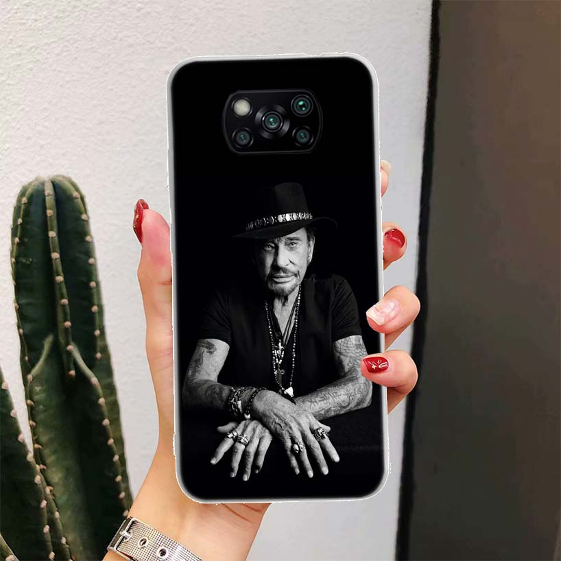 Johnny Hallyday Music For Xiaomi Poco X6 X3 Nfc X5 X4 F6 F5 Pro Phone Case X7 F4 Gt F3 F2 F1 M5S M4 M3 5G Fundas Coque