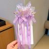 Mid-Autumn Hanfu Fairy Hair Clip - Women's & Children's Ancient Style Floral Tassel, Sweet Accessory for Girls