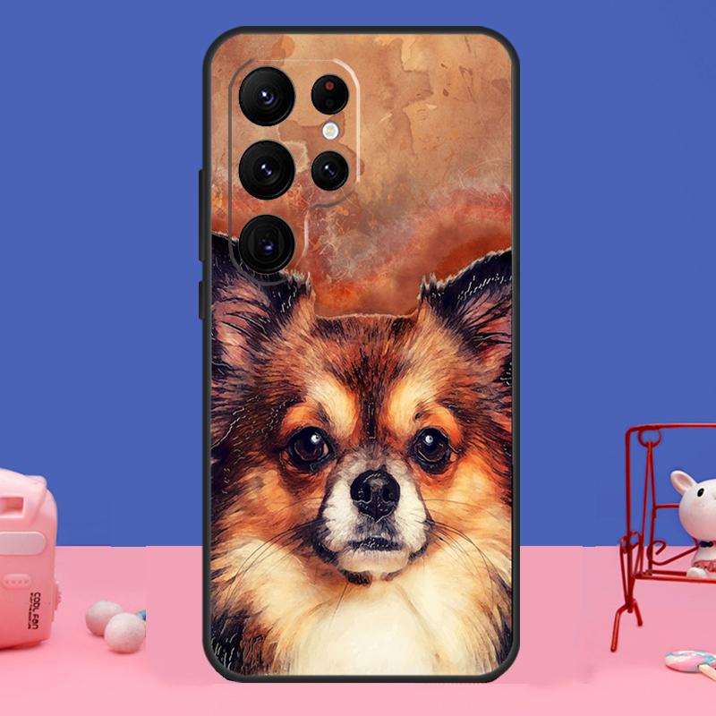 Cartoon Chihuahua Hund Hülle Für Samsung Galaxy S24 S23 S22 S21 S20 FE Ultra Plus S8 S9 S10 Note 10 20 Ultra Hülle