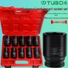 1" Heavy-Duty Pneumatic Hex Socket Wrench Head, 80mm Long, Electric Tire Tool