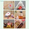 100Pcs Pyramid Tea Bags Filter Portable Transparent Disposable Nylon Teabags Single String With Label Empty Tea Bags