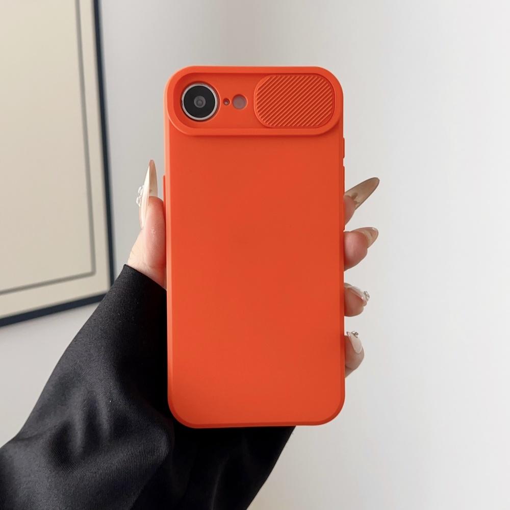 Soft Silicone Slide Camera Protection Case for iPhone 16 16E 15 14 13 12 11 Pro Max Plus X XS XR SE4 Mini TPU Shockproof Cover