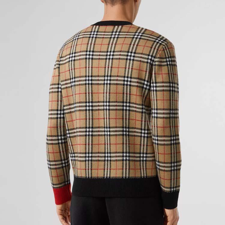 Burberry Sweaters Men's Beige Crew Neck Moderate Other 80386211