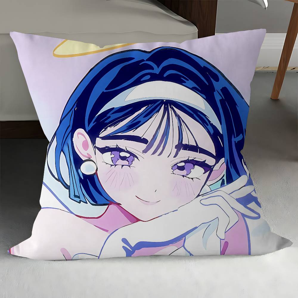 ALIEN STAGE Cartoon Cute Girl Sua Pillow Cover Sofa Cushion Cover Home Room Decoration Children Gift
