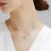 KRKC&CO Necklace for Women - Open Heart Pendant with VVS1 Moissanite, Sterling Silver 925, Platinum Finish, Hypoallergenic, Adjustable Length (40+5cm)