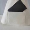 Gray & White Felt Bath Cap  Minimalist Thickened Sauna Hair Drying Cap Absorbent Heat-Preserving with Card Pocket