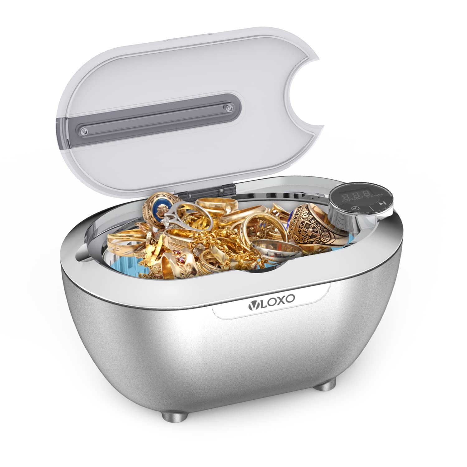 

VLOXO Ультразвуковой очиститель для драгоценной точности и бритв, Компактный, 750 мл, Очки, Часы, Металлы, Детали, Аксессуары,