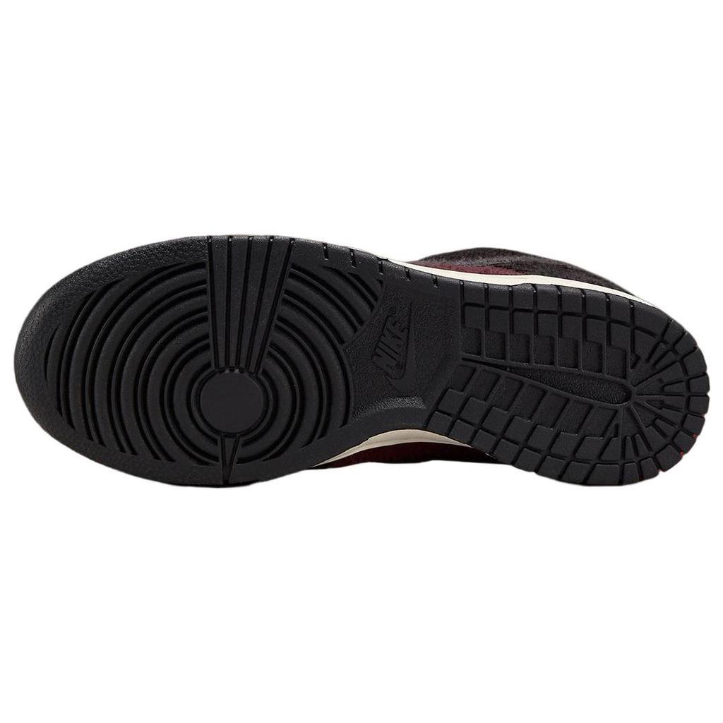 Nike Dunk Low SE Fleece - Burgundy Crush Women Sneakers Red Black White DQ7579-600