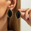Creative Resin Acrylic Stud Earrings For Women 2026 Oval Earring Trendy Geometric Ring Exaggeration New Year Party Jewelry Gift