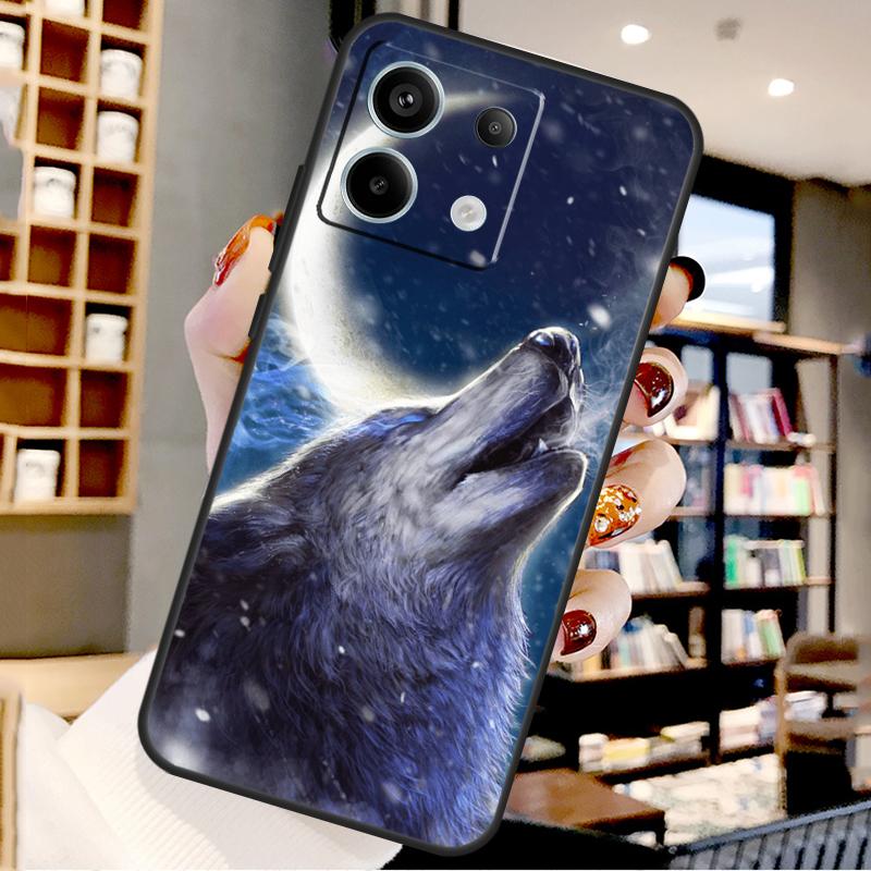 

Луна Воющий Волк Для Xiaomi Redmi Note 14 Pro 9 10 11 12 13 15 Pro Plus Чехол Для Redmi 15 15C 13C 12C 10C 14C Redmi Note 15 5G