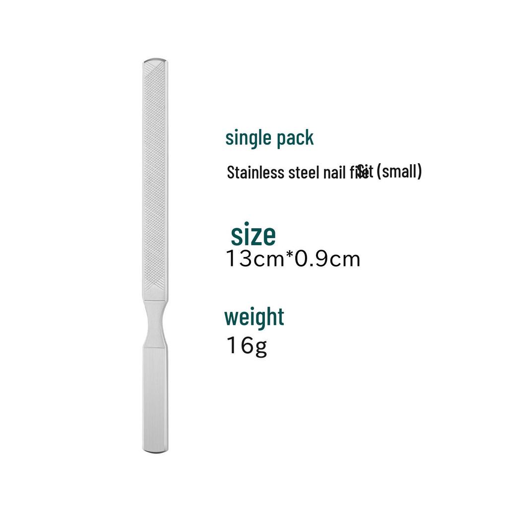 Stainless Steel Nail File & Buffer - Manicure Sanding Tool for Nail Groove & Repair