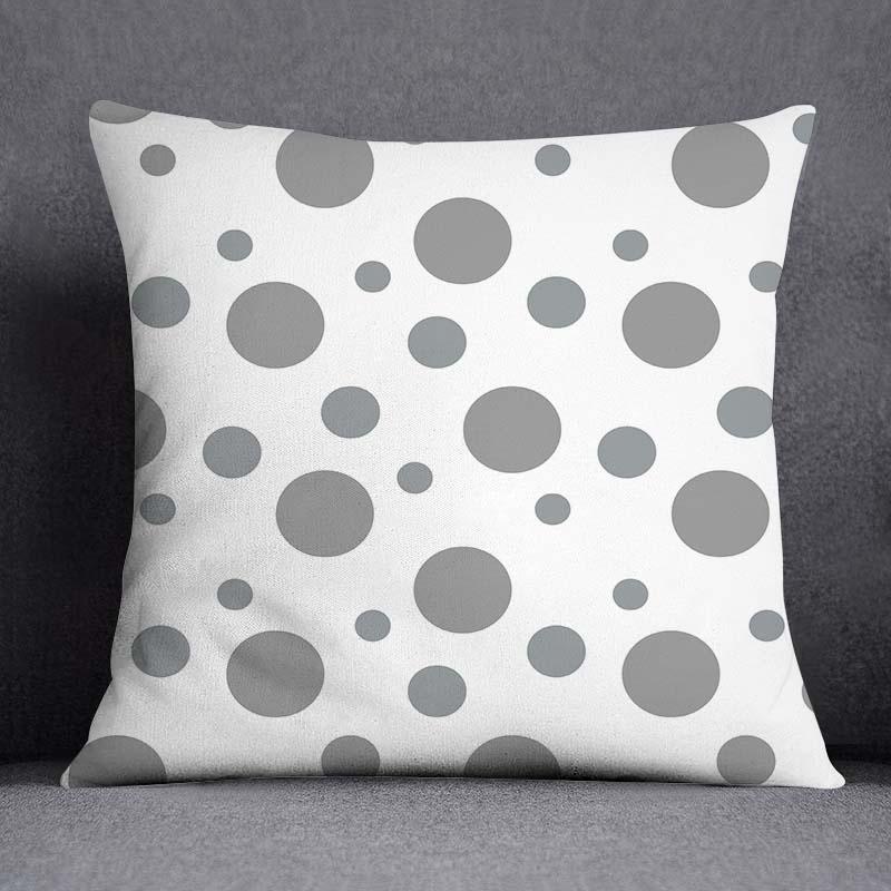 Gray White Cushion Cover Geometric Sofa Pillowcase Home Bedroom Decor