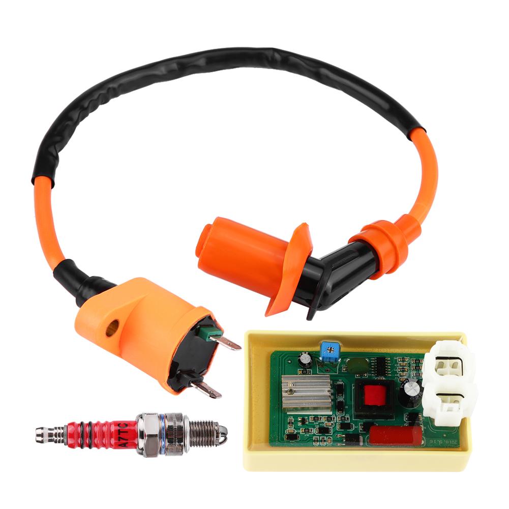 6Pins CDI Adjustable DC Performance Spark Plug Coil for GY6 50cc 250cc Scooter Moped ATV Part