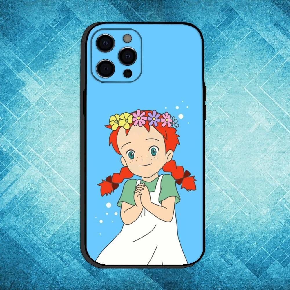 A-Anne of Green Gables Anne Shirley  Phone Case For iPhone17,16,15,14,13,12,11 Plus,Pro Max Soft Black Cover iPhone14