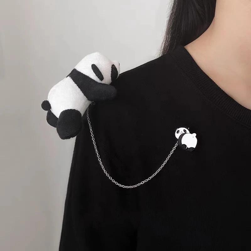 Kawaii Panda Doll Panda Clap Circle Toys Hugging Curtain Clip Doll Kids Gift Kung Fu Panda Accessories