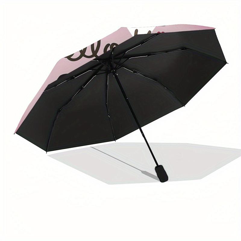 1pc Hello Kitty Pink Circle StickerUmbrella with Plastic Handle,Suitable for All Seasons Home Travel Outdoor UmbrellaSanlio196
