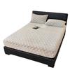 Thick Warm Jacquard Mattress Protector - Solid Color, Full-Coverage for Autumn/Winter