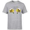 I Love You Honey Unisex T Shirt Funny Bee Graphic Print Round Neck Tee.