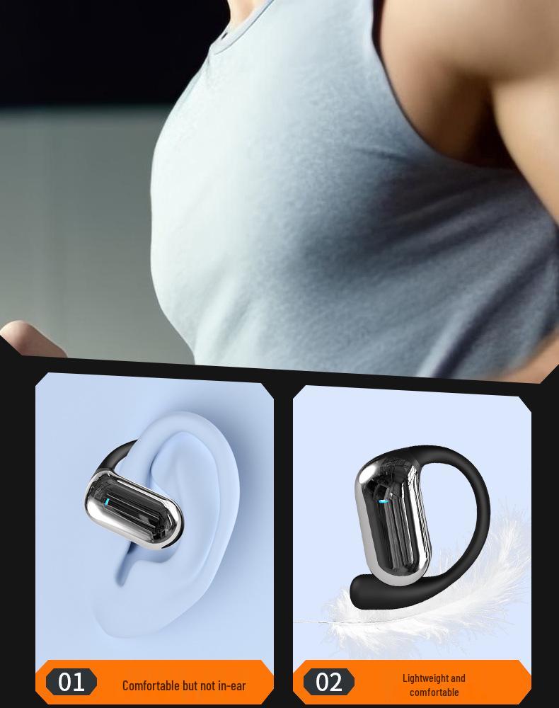 AI Smart Translation Bluetooth Sport Earhook Earphones - Wireless & Long Battery Life Q16S